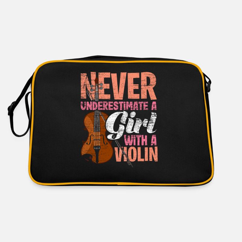Violine Frau Retro Tasche