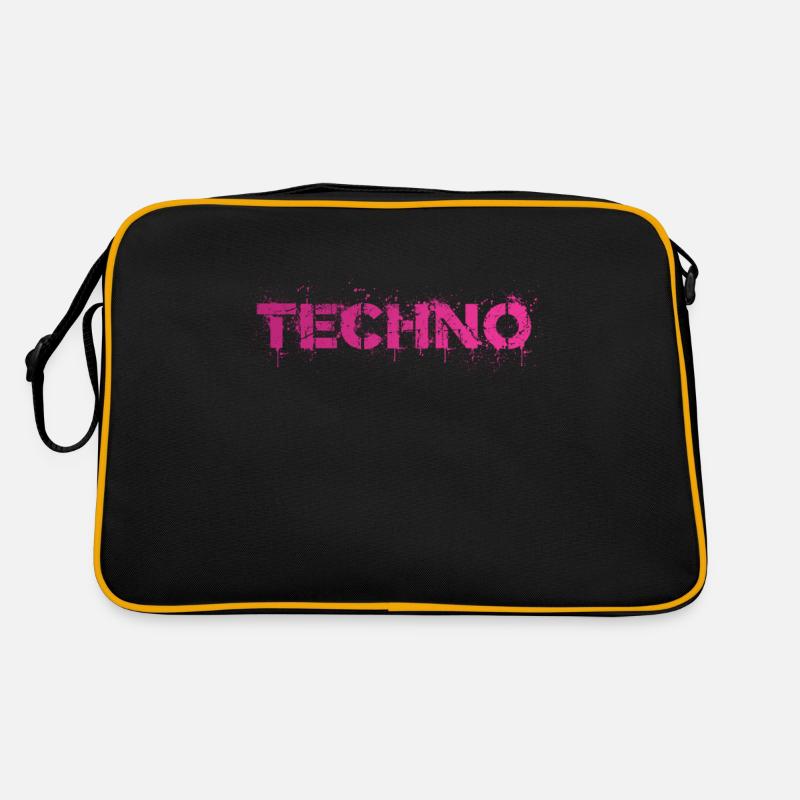 Techno Fan Techno Musik Retro Tasche