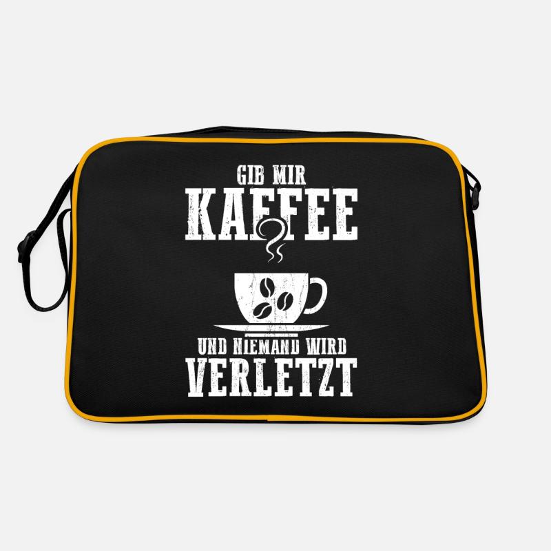 Gib mir Kaffee und niemand wird verletzt Retro Tasche