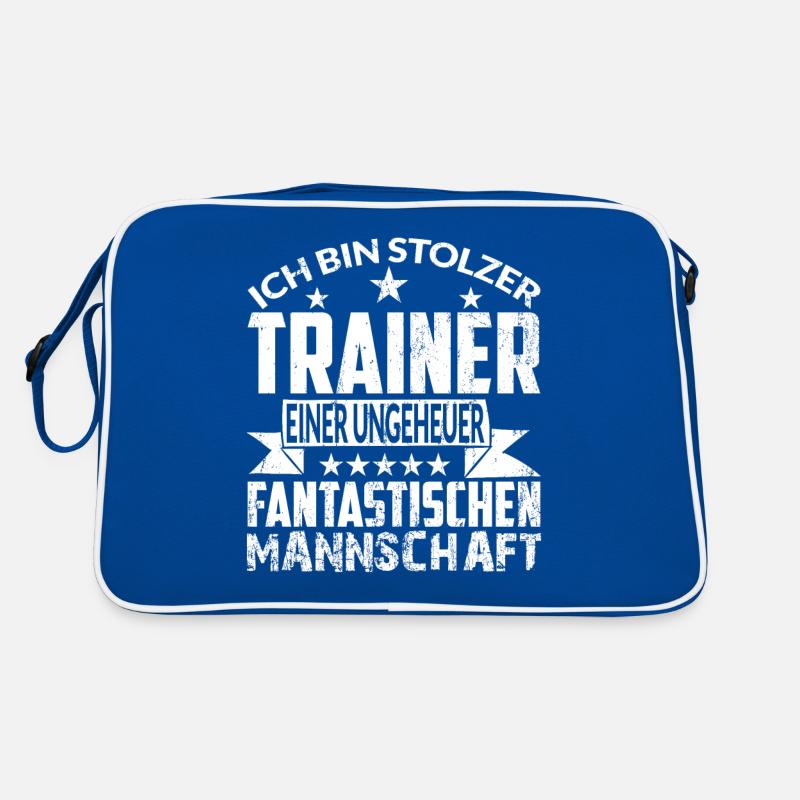 ICH BIN STOLZER TRAINER EINER MANNSCHAFT Retro Tasche