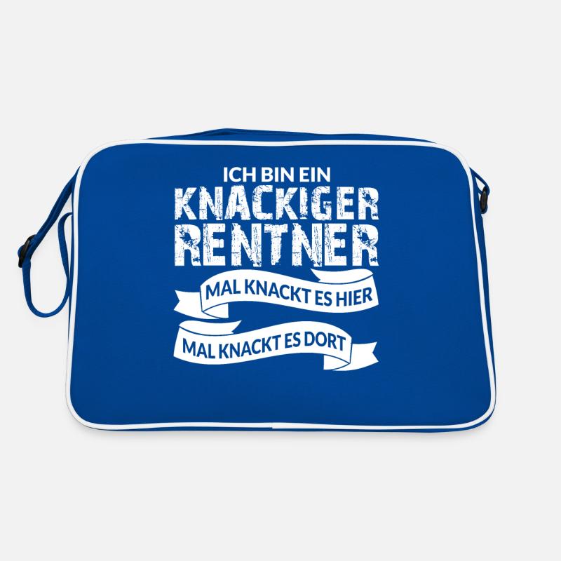 ICH BIN EIN KNACKIGER RENTNER Retro Tasche