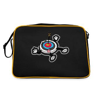 Dead target with bow and arrow archery - Retro Bag - black/gold - Back
