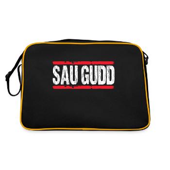 SauGudd Saarland Saarländer Saarländisch - Retro Bag - black/gold - Back