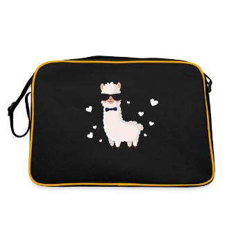 Alpaka Cute - Sac Retro - noir/or - Dos