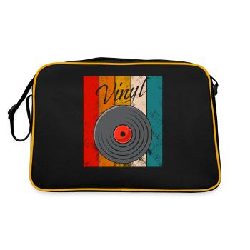 Disque vinyle vintage - Sac Retro - noir/or - Dos