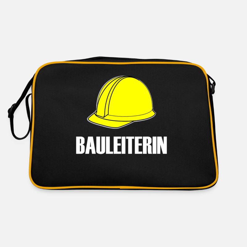 Bauleiterin - Retro Tasche - Schwarz/Gold