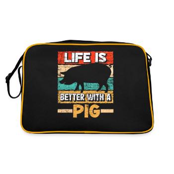 pig - Retro Bag - black/gold - Back
