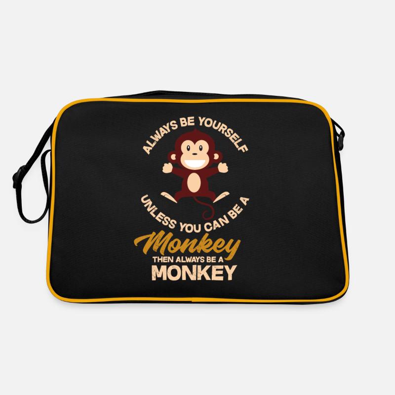 Affe Lieblingstier Retro Tasche