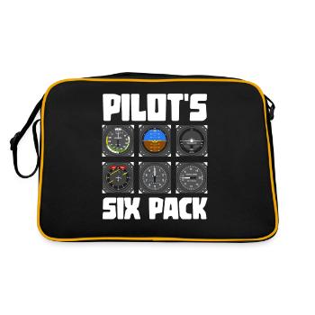 Idée cadeau pilote de six packs - Sac Retro - noir/or - Dos