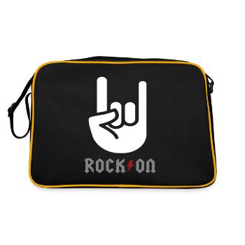Rock rock and roll rock music rocker - Retro Bag - black/gold - Back