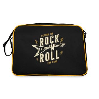 Rock and roll - Retro Bag - black/gold - Back