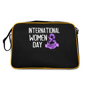 international woman day 8 march - Retro Bag - black/gold - Back