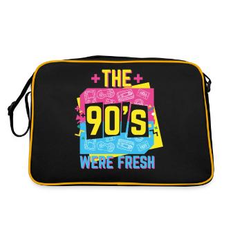 Nineties 90s 1990s gift · 90s were fresh - Retro Bag - black/gold - Back
