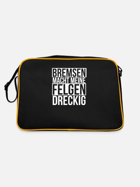 Auto - Retro Tasche - Schwarz/Gold - Hinten