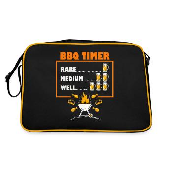Chemise drôle de steak de buveur de bière de gril de BBQ - Sac Retro - noir/or - Dos
