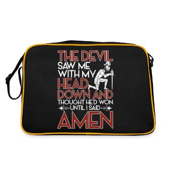 Le diable m'a vu la tête baissée le jour de la prière Shir - Sac Retro - noir/or - Dos