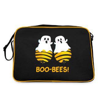 BOO-BEES! Bienen oder Gespenster? - Retro Tasche - Schwarz/Gold - Hinten