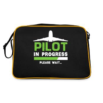 Pilot flight school - Retro Bag - black/gold - Back