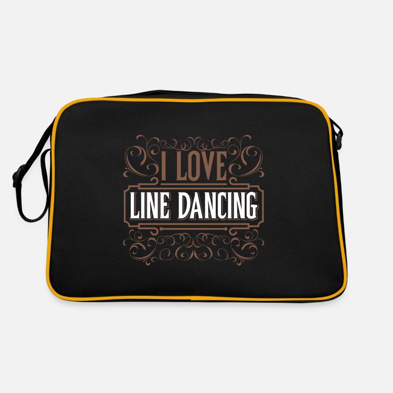 Linedance Cowboy Western - Retro Tasche - Schwarz/Gold