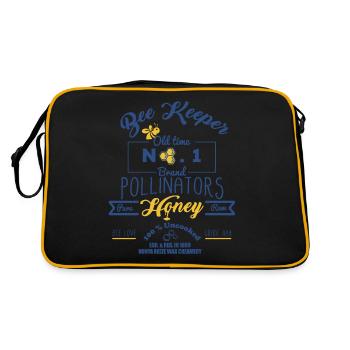 Bee Keepers Pollinators Honey Farmer Bottle Label - Retro Bag - black/gold - Back