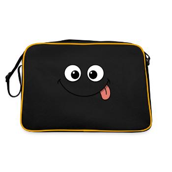 Funny face - Retro Bag - black/gold - Back