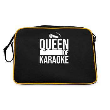 Queen Of Karaoke Gift Singing Party Femmes - Sac Retro - noir/or - Dos