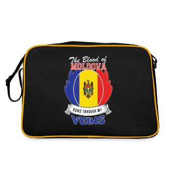 Le sang de la Moldavie coule dans mes veines - Sac Retro - noir/or - Dos