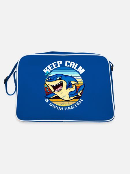 requin - Sac Retro - bleu/blanc - Dos