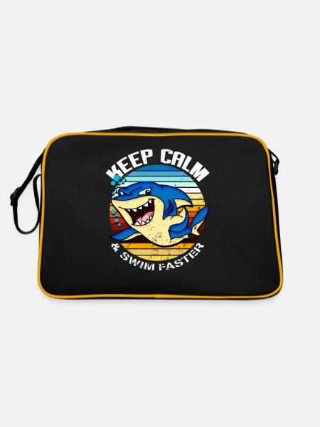 requin - Sac Retro - noir/or - Dos