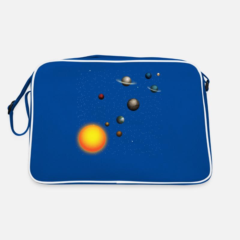 Solar System Space 8 Planets & Sun space lover Shi Retro Bag