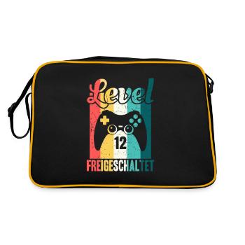Level twelve unlocked gaming birthday - Retro Bag - black/gold - Back