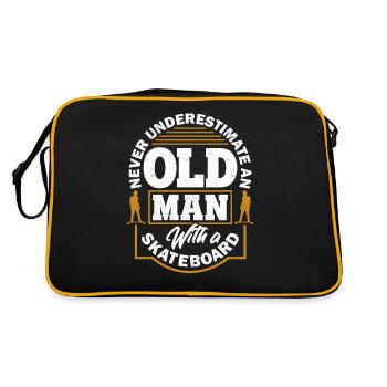 Skateboard old man - Retro Bag - black/gold - Back