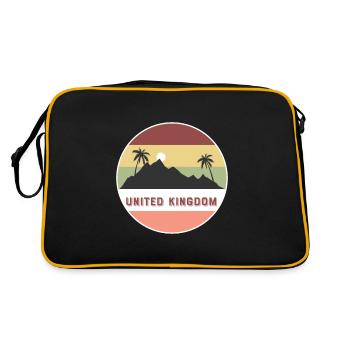 vereinigtes königreich Retro Land und Länder - Retro Tasche - Schwarz/Gold - Hinten