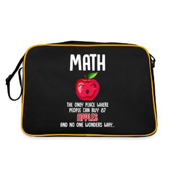 Math humour apple calcul mathématicien drôle - Sac Retro - noir/or - Dos