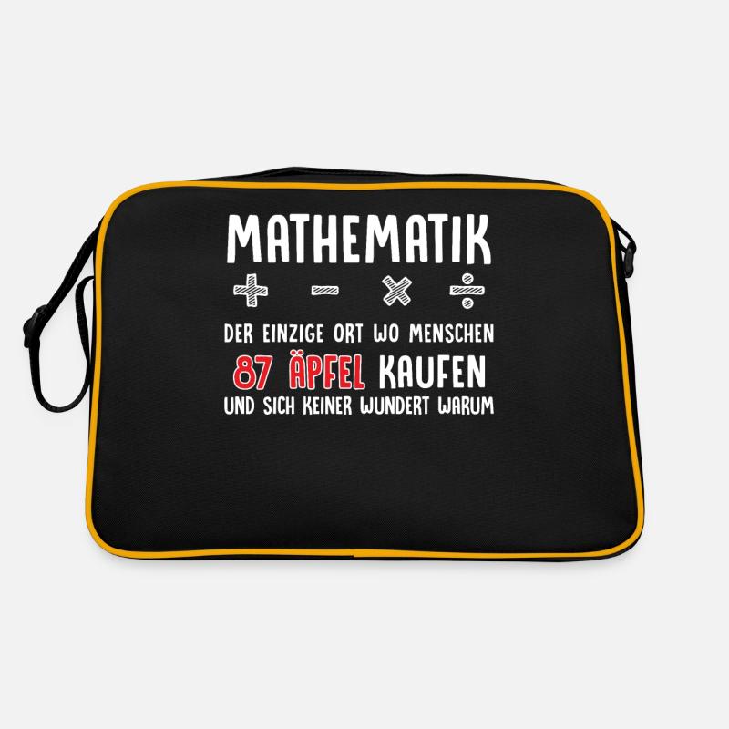 Lustiger Mathe Nerd Spruch Mathematik Schule Retro Tasche