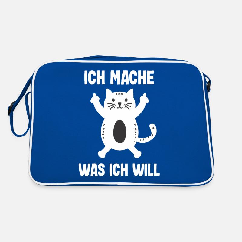 Freches Kätzchen Lustige Katze Rebell Mittelfinger Retro Tasche
