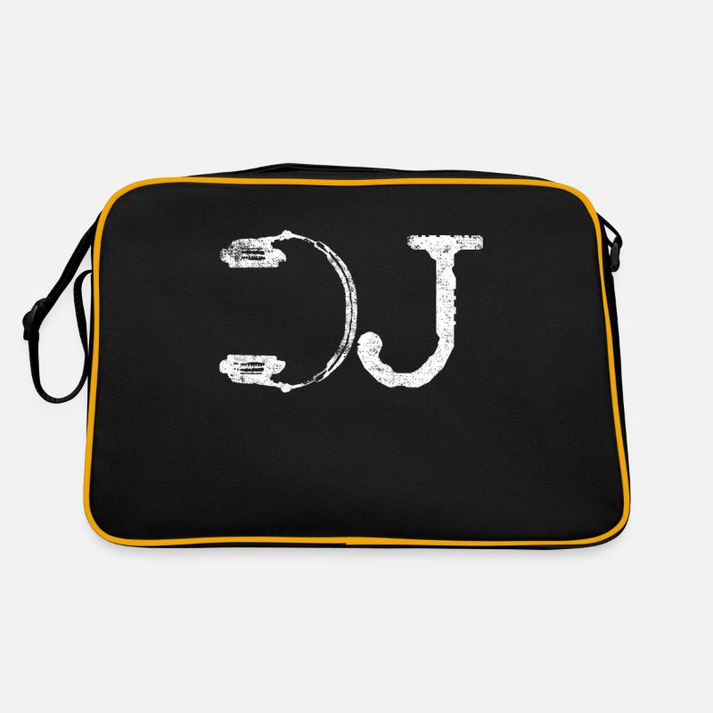 DJ DJ - Retro Tasche - Schwarz/Gold