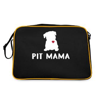 Pit maman pit bull maman animal de compagnie adoption chien - Sac Retro - noir/or - Dos
