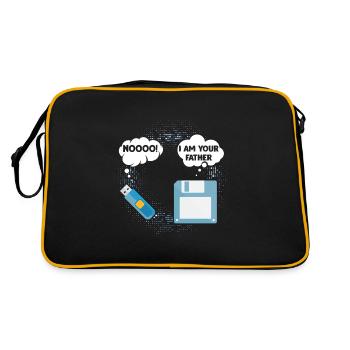 Disquette lecteur flash USB père ordinateur - Sac Retro - noir/or - Dos