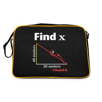 Pythagoras Triangle Mathematician or Math Teacher - Retro Bag - black/gold - Back
