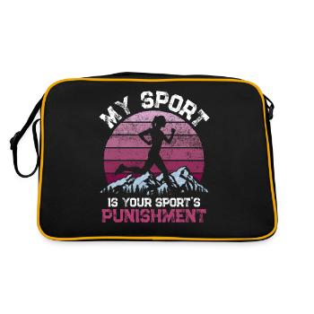 Funny runner jogger running cardio fitness - Retro Bag - black/gold - Back