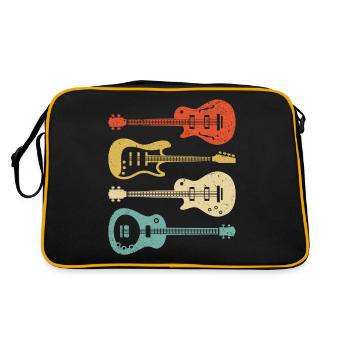 Guitariste guitare basse - Sac Retro - noir/or - Dos