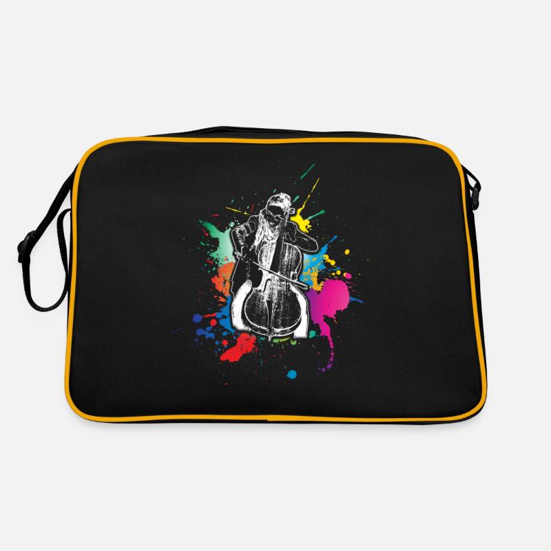 violoncelle - Sac Retro - noir/or