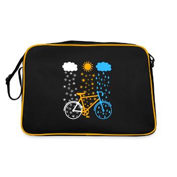 Vélo roue vélo vélo de route vélo de montagne météo - Sac Retro - noir/or - Dos