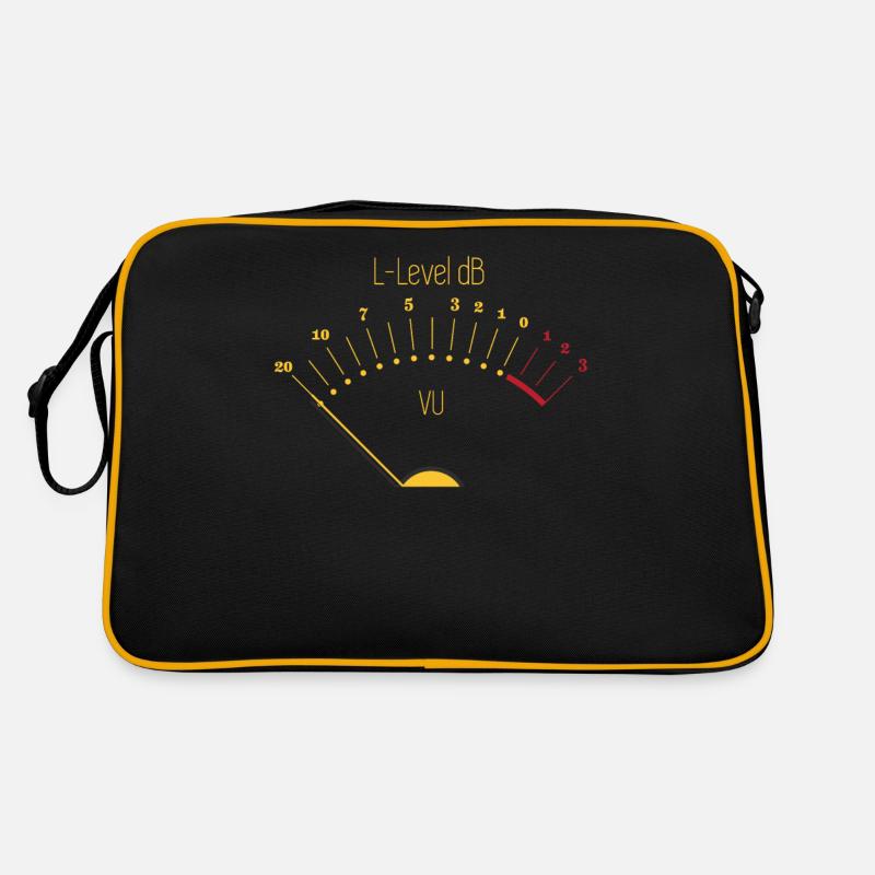 Vu Meter Tontechniker Geschenk - Retro Tasche - Schwarz/Gold