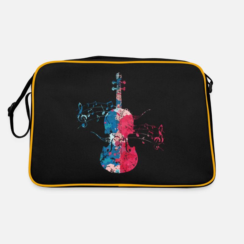 Cello Cellospieler Musik - Retro Tasche - Schwarz/Gold