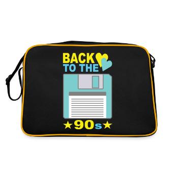 90s 90s fashion 90s party 90s - Sac Retro - noir/or - Dos