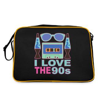 90s 90s patry 90s fashion 90s tenue - Sac Retro - noir/or - Dos
