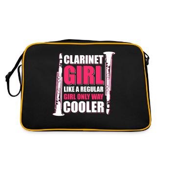 Instrument de musique clarinette - Sac Retro - noir/or - Dos