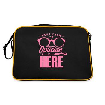 Augenoptiker Optikerin Optiker Optik Beruf Team - Retro Tasche - Schwarz/Gold - Hinten